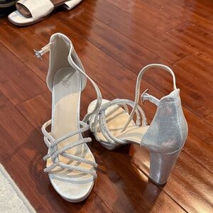 APT. 9 Elegant Silver Strappy Heels